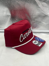 Load image into Gallery viewer, South Carolina Gamecocks NCAA '47 Brand Red Hitch Rope Adjustable Snapback Hat worn by a fan showcasing school spirit during a game.