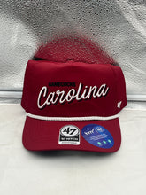 Load image into Gallery viewer, South Carolina Gamecocks NCAA '47 Brand Red Hitch Rope Adjustable Snapback Hat showcasing vibrant red color and unique rope detail, perfect for Gamecocks fans.