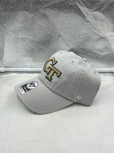 Load image into Gallery viewer, Georgia Tech Yellow Jackets NCAA '47 Brand Gray Clean Up Adjustable Hat showcasing its stylish design and adjustable fit.