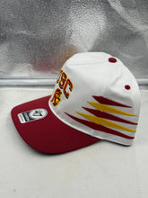 Load image into Gallery viewer, Close-up view of the USC Trojans NCAA '47 Brand White Diamond Hitch Snapback Adjustable Hat showcasing the high-quality materials and eye-catching design details.
