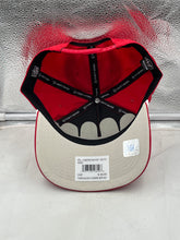 Load image into Gallery viewer, Close-up view of the Tampa Bay Buccaneers NFL '47 Throwback Red Hitch Rope Snapback Adjustable Hat showcasing the adjustable snapback closure and vintage styling.