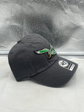 Load image into Gallery viewer, Comfortable fit of Philadelphia Eagles NFL '47 Throwback Gray Clean Up Adjustable Strapback Hat with adjustable strap.