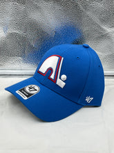 Load image into Gallery viewer, Quebec Nordiques NHL '47 Brand Throwback Blue MVP Adjustable Hat - Casey's Sports Store