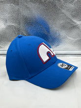 Load image into Gallery viewer, Quebec Nordiques NHL '47 Brand Throwback Blue MVP Adjustable Hat - Casey's Sports Store