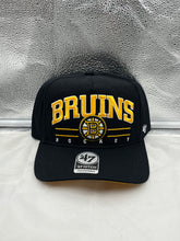 Load image into Gallery viewer, Boston Bruins NHL '47 Brand Black Roscoe Hitch Adjustable Snapback Hat - Casey's Sports Store