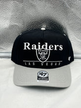 Load image into Gallery viewer, Las Vegas Raiders NFL '47 Brand Black Two Tone Hitch Snapback Adjustable Hat - Casey's Sports Store