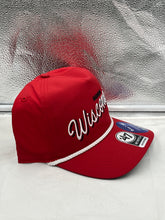 Load image into Gallery viewer, Wisconsin Badgers NCAA '47 Brand Red Script Rope Hitch Adjustable Snapback Hat - Casey's Sports Store
