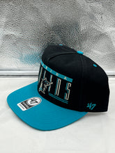 Load image into Gallery viewer, Miami Marlins Throwback MLB '47 Black Two Tone Hitch Adjustable Snapback Hat - Casey's Sports Store