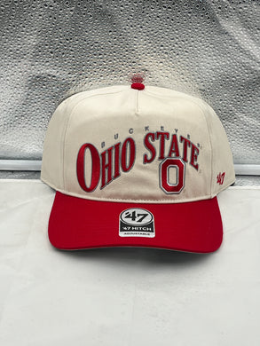 Ohio State Buckeyes NCAA '47 Brand Natural Wave Two Tone Hitch Adjustable Hat - Casey's Sports Store