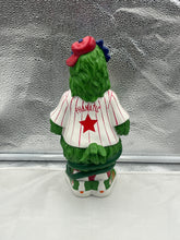 Load image into Gallery viewer, Close-up view of the Philadelphia Phillies MLB Mascot Garden Statue 9.5" Tall, showcasing intricate details and colors, ideal for gardening enthusiasts and baseball fans.