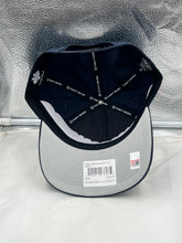 Load image into Gallery viewer, Styled shot of Illinois Fighting Illini NCAA '47 Throwback Navy Hitch Adjustable Snapback Hat on a model, perfect for game day or casual outings.