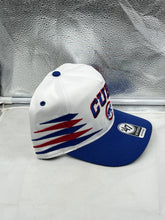 Load image into Gallery viewer, Chicago Cubs MLB '47 Brand White Two Tone Diamond Hitch Adjustable Snapback Hat detailed embroidery logo