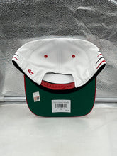 Load image into Gallery viewer, Close-up look at the Louisville Cardinals NCAA '47 Brand White Diamond Hitch Snapback Adjustable Hat with adjustable strap.