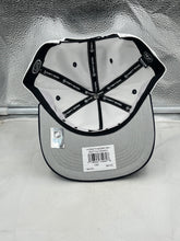 Load image into Gallery viewer, Seattle Kraken NHL '47 Brand White Diamond Hitch Adjustable Snapback Hat with close-up of the diamond pattern design.