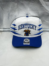 Load image into Gallery viewer, Kentucky Wildcats NCAA '47 Brand White Diamond Hitch Snapback Adjustable Hat showcasing its stylish design and adjustable fit