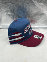 Load image into Gallery viewer, Back view of Colorado Avalanche NHL '47 Brand Blue Diamond Hitch Adjustable Snapback Hat highlighting the snapback adjustment.