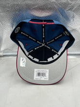 Load image into Gallery viewer, Detailed close-up of the logo on the Colorado Avalanche NHL '47 Brand Blue Diamond Hitch Adjustable Snapback Hat.