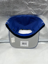 Load image into Gallery viewer, Side profile of Tampa Bay Lightning NHL '47 Brand Blue Diamond Hitch Adjustable Snapback Hat showcasing the adjustable strap.