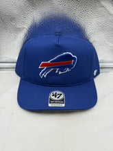 Load image into Gallery viewer, Buffalo Bills NFL '47 Brand Blue Hitch Snapback Adjustable Hat showcasing the bold blue color and iconic Buffalo Bills logo, ideal for fans supporting their team.