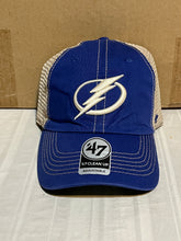 Load image into Gallery viewer, Tampa Bay Lightning NHL '47 Brand Clean Up Blue Adjustable Mesh Hat - Casey's Sports Store