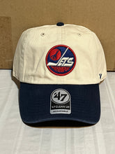 Load image into Gallery viewer, Winnipeg Jets NHL '47 Brand Throwback Clean Up Natural Two Tone Adjustable Hat - Casey's Sports Store