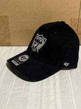 Load image into Gallery viewer, Las Vegas Raiders NFL '47 Brand Throwback Black Clean Up Adjustable Hat - Casey's Sports Store