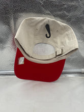 Load image into Gallery viewer, Tampa Bay Buccaneers NFL '47 Brand Throwback Natural TT Clean Up Adjustable Hat displayed on a stand, representing the iconic style of a Tampa Bay Buccaneers hat.