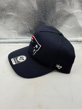 Load image into Gallery viewer, Side view of the New England Patriots NFL '47 Brand Navy Blue Hitch Snapback Adjustable Hat showcasing its stylish design, ideal for wearing as a New England Patriots hat.