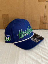 Load image into Gallery viewer, Hartford Whalers NHL '47 Brand Throwback Blue Script Adjustable Snapback Hat - Casey's Sports Store