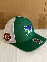 Load image into Gallery viewer, Hartford Whalers NHL '47 Brand Green Trucker Mesh Adjustable Snapback Hat - Casey's Sports Store