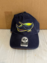 Load image into Gallery viewer, Tampa Bay Rays MLB '47 Brand Throwback Navy Blue Clean Up Adjustable Hat - Casey's Sports Store
