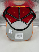 Load image into Gallery viewer, Tampa Bay Buccaneers NFL '47 Brand Red Diamond Hitch Snapback Adjustable Hat worn on a person, demonstrating its adjustable fit and stylish appearance.