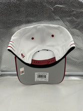 Load image into Gallery viewer, Side angle of the Alabama Crimson Tide NCAA '47 Brand White Diamond Hitch Snapback Adjustable Hat, featuring a vibrant team logo and showcasing the classic design for true fans of the Alabama Crimson Tide hat.