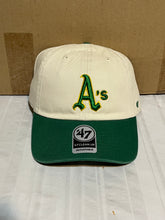Load image into Gallery viewer, Oakland Athletics MLB '47 Brand Throwback Natural Clean Up Adjustable Hat - Casey's Sports Store