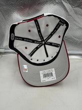 Load image into Gallery viewer, The Alabama Crimson Tide NCAA '47 Brand White Diamond Hitch Snapback Adjustable Hat displayed against a background, emphasizing the stylish and functional design for Alabama Crimson Tide hat enthusiasts.