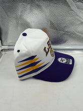 Load image into Gallery viewer, LSU Tigers NCAA '47 Brand White TT Diamond Hitch Snapback Adjustable Hat showcasing the team's logo and stylish diamond hitch stitch pattern.