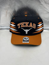 Load image into Gallery viewer, Texas Longhorns NCAA '47 Brand Black Diamond Hitch Snapback Adjustable Hat showcasing its stylish design and adjustable snapback feature.