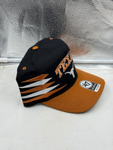 Load image into Gallery viewer, Texas Longhorns NCAA '47 Brand Black Diamond Hitch Snapback Adjustable Hat displayed in a stylish setting, showcasing its adjustable snapback design and unique black diamond pattern for fans.