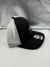 Load image into Gallery viewer, Ohio State Buckeyes NCAA '47 Brand Black Trucker Adjustable Snapback Hat with bold graphics showing team spirit.