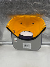 Load image into Gallery viewer, Close-up of the LSU Tigers NCAA '47 Brand Gold TT Diamond Hitch Snapback Adjustable Hat displaying the stylish design and durable materials for game day wear.