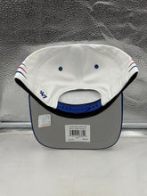 Load image into Gallery viewer, New York Giants NFL '47 Brand White TT Diamond Hitch Snapback Adjustable Hat worn by a fan at a sporting event, representing team pride and style.