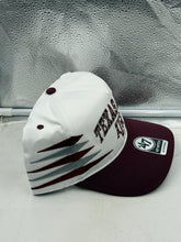 Load image into Gallery viewer, Texas A&M Aggies NCAA '47 Brand White Diamond Hitch Snapback Adjustable Hat showcasing a sleek white design with the iconic '47 Brand logo, perfect for sports fans.
