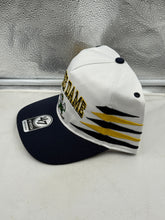 Load image into Gallery viewer, Detailed view of the Notre Dame Fighting Irish NCAA '47 White Diamond Hitch Snapback Adjustable Hat featuring an adjustable snapback closure for a comfortable fit for all fans.