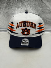 Load image into Gallery viewer, Auburn Tigers hat featuring NCAA '47 Brand White TT Diamond Hitch Snapback Adjustable design, showcasing the iconic Tigers logo.