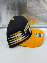 Load image into Gallery viewer, Pittsburgh Steelers NFL '47 Brand Black TT Diamond Hitch Snapback Adjustable Hat showcasing the iconic Steelers logo, perfect for game day and casual wear.