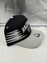 Load image into Gallery viewer, Las Vegas Raiders NFL '47 Brand Black TT Diamond Hitch Snapback Adjustable Hat showing sleek black design and diamond hitch detailing from the front.