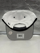 Load image into Gallery viewer, New York Yankees MLB '47 Brand White TT Diamond Hitch Adjustable Snapback Hat displayed outdoors, ideal for game day or casual outings.
