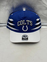 Load image into Gallery viewer, Indianapolis Colts NFL '47 Brand Black TT Diamond Hitch Snapback Adjustable Hat front view showcasing its unique diamond design and adjustable snapback feature.