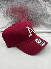 Load image into Gallery viewer, Arkansas Razorbacks NCAA '47 Brand Throwback Red Clean Up Adjustable Hat - Casey's Sports Store