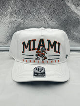 Load image into Gallery viewer, Miami Hurricanes NCAA '47 Brand Throwback White Hitch Adjustable Snapback Hat - Casey's Sports Store